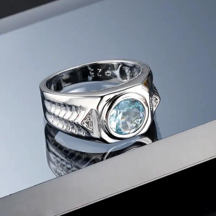 Bague en argent sterling 925 sertie de zirconium blanc élégante pour homme pour mariage fiançailles et cérémonies de remise de diplômes occasions spéciales