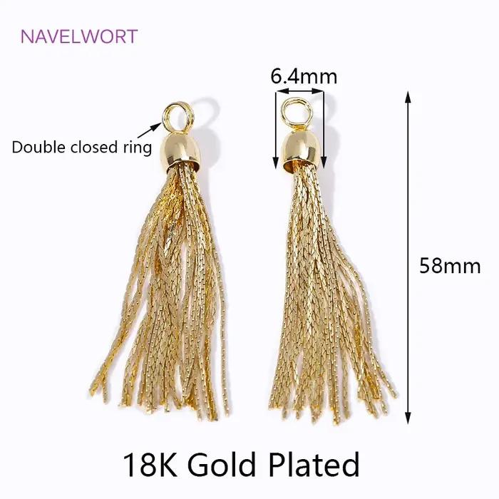 Charmes Pompons en Laiton Plaqué Or 18 Carats Pour Boucles d'Oreilles et Créations Bijoutières Occasions Spéciales Bricolage DIY