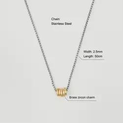 Collier à breloques en acier inoxydable plaqué or 18 carats, chaîne cubaine charismatique, nouveau d