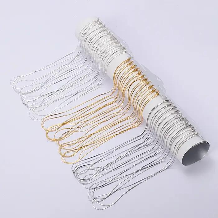 Gourmettes en chaîne DIY pour la création de bijoux personnalisés en métal alliage de zinc pour femmes occasions spéciales fourreau de 12 pièces avec fermoir homard longueur de 40 cm styles blanc gris noir vert