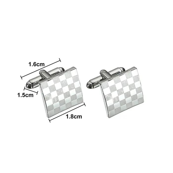 Boutons de manchette laser ovales