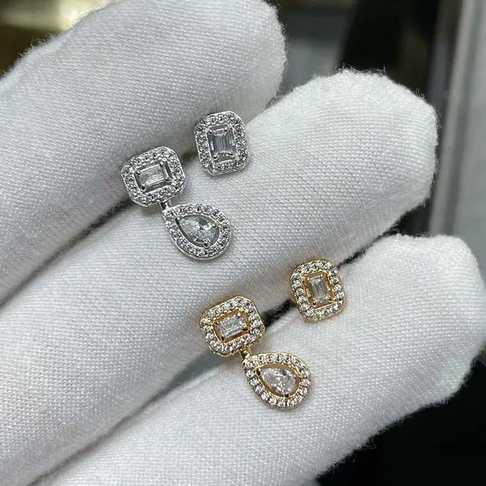 Boucles d'oreilles carrées de la marque populaire AB Face Jewelry