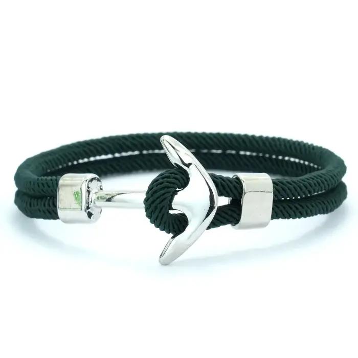 Bracelet Ancre Style Marin pour Hommes en Fil Multicolore Bracelet Enveloppant Ancre pour Occasions Spéciales Plage Surf Accessoires