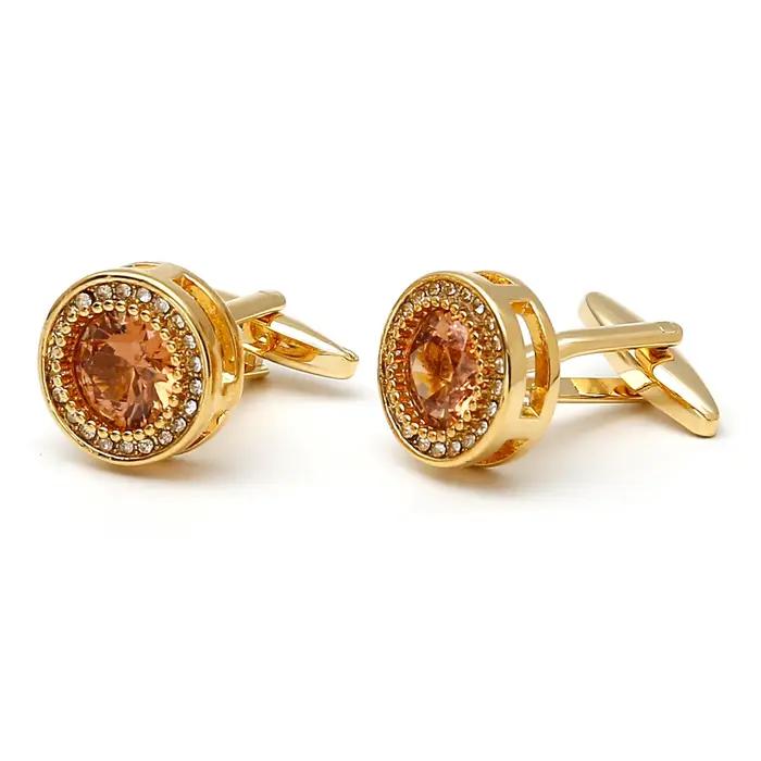 Boutons de manchette français mode hommes femmes nouveaux accessoires de mariage rond coquille naturelle chemise