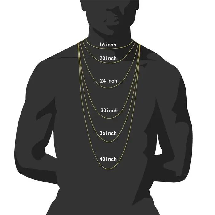 Collier Chaîne de Tennis HNSP en Zircone Cubique Style Rock Pour Hommes et Femmes Occasions Spéciales