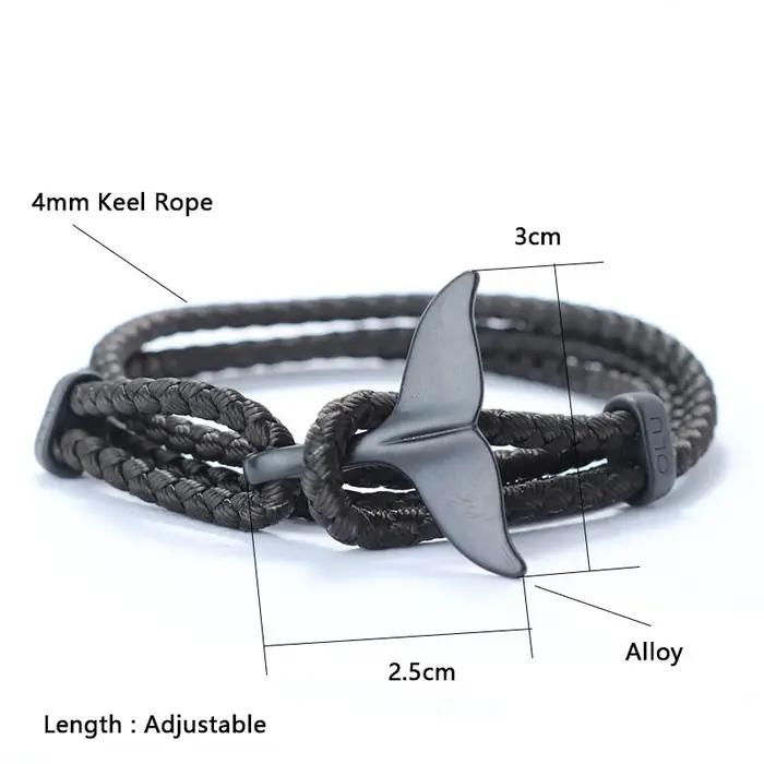 Nouveau Bracelet en queue de baleine pour hommes
