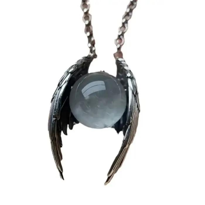 ZRM – collier avec pendentif ailes en cristal, mode européenne et américaine, personnalité Unique, rétro fantôme, bijoux cadeau, nouvelle collection