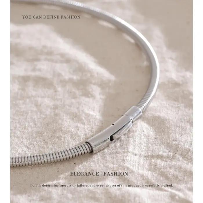 Collier 316 acier inoxydable serpent chaîne