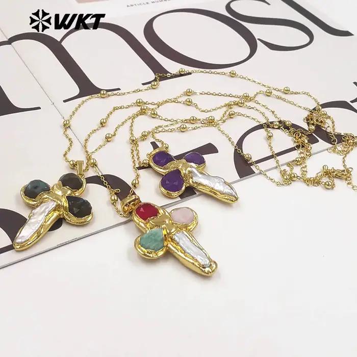 JN284 Lastely Populapper Design Collier Gergeous avec plaqué or 18 carats pour les femmes fiéreux cadeaux d'anniversaire