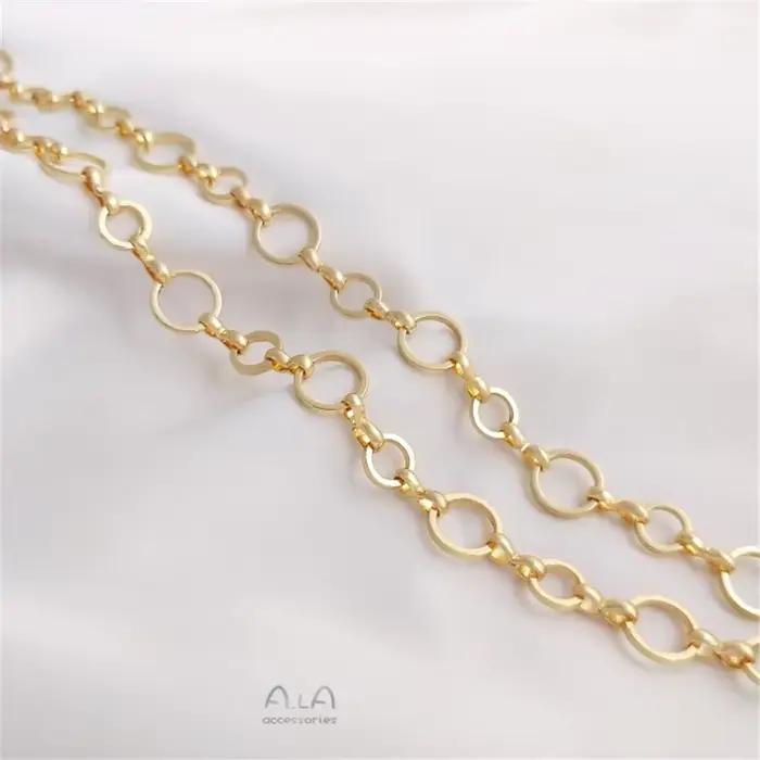 Chaîne ronde en O plaquée or 14 carats