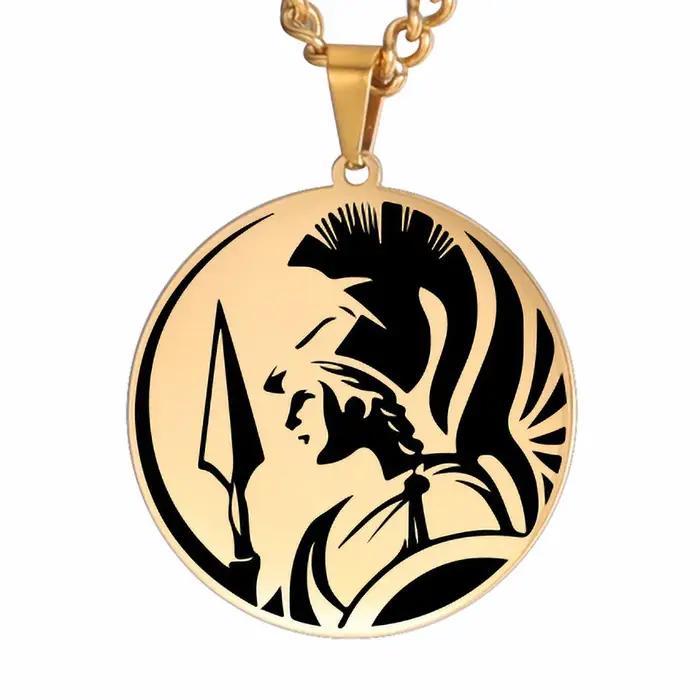 LIKGREAT – collier pendentif de la mythologie grecque, couleur or, en acier inoxydable, bijoux Vinta