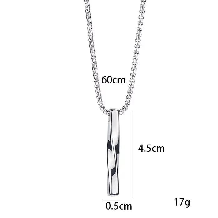 Collier pour hommes, pendentif en spirale