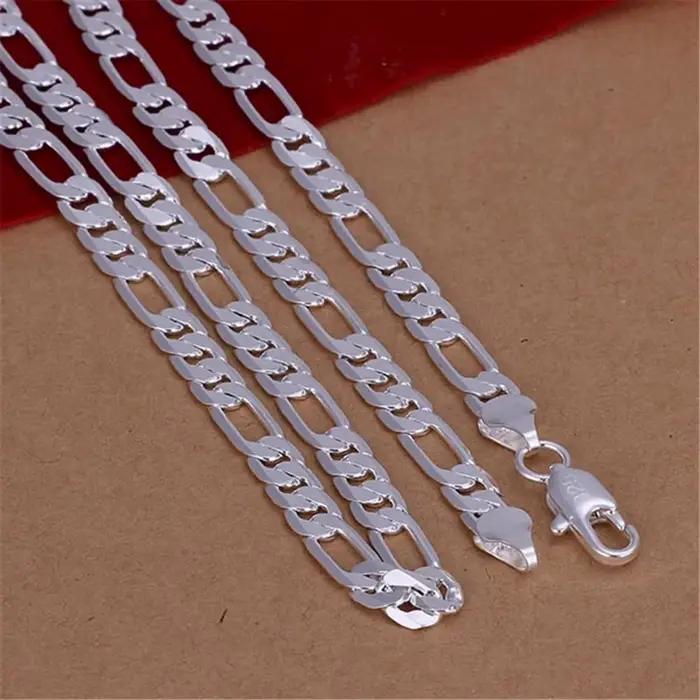 Collier chaîne en argent Sterling 925 de 6mm
