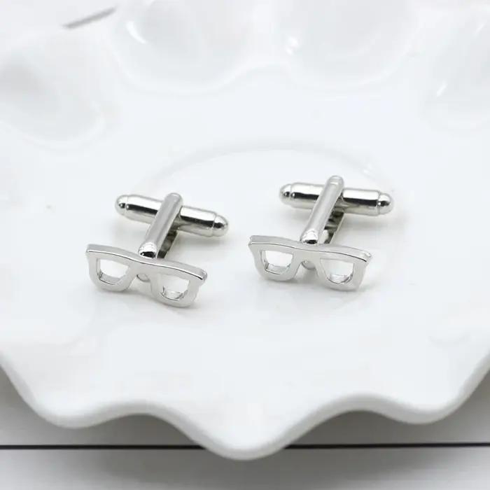 Levets de manchette de lunettes créatifs pour hommes bouton de monture de lunettes bijoux de mode chemise française accessoires trempés occasions spéciales style élégant pour homme