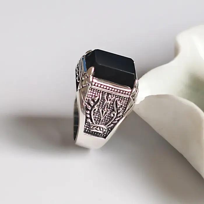 Bague vintage en argent sterling 925 pour homme et femme