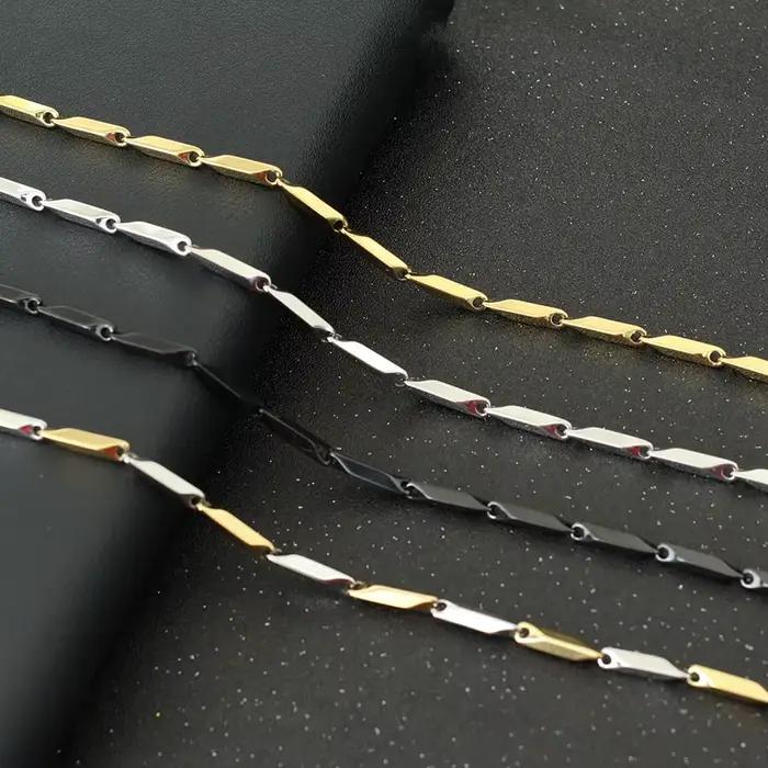 Noter nouveau collier en acier inoxydable pour hommes Hiphop Rock chaîne lien