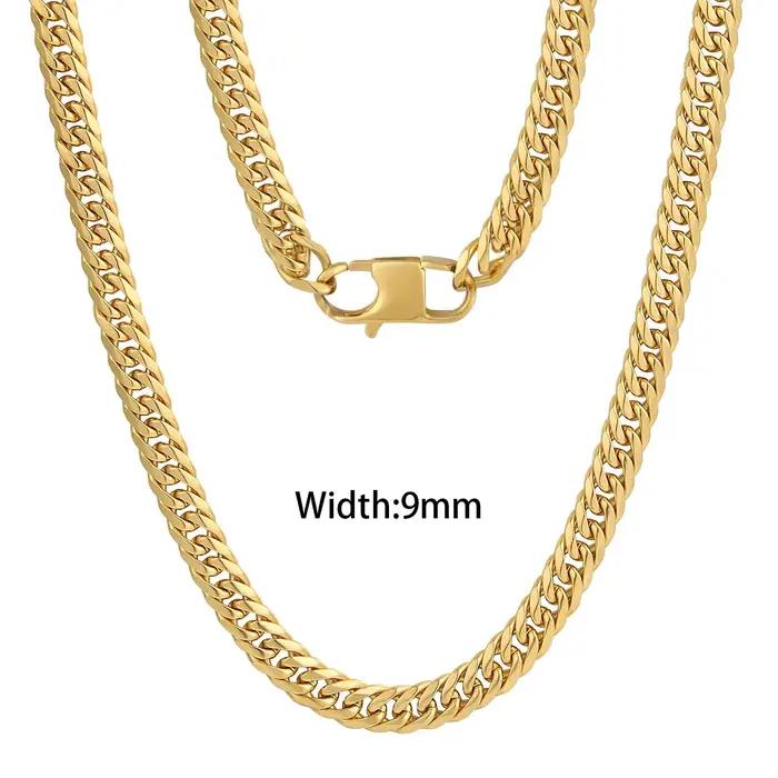 Colliers plaqués or 18 carats pour hommes