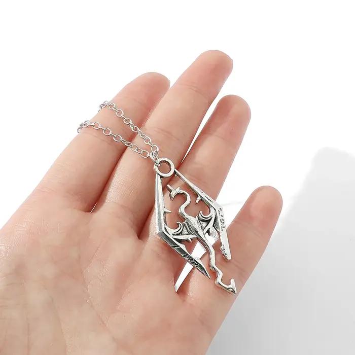 Collier pendentif Dragon Vintage Cool Elder Scrolls