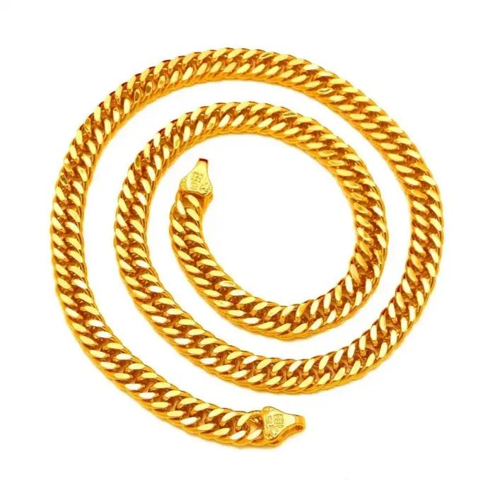 Collier NovaGlod Street hip hop boss en or véritable 24K