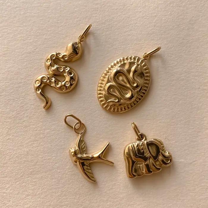 EManco – pendentif serpent Animal en acier inoxydable