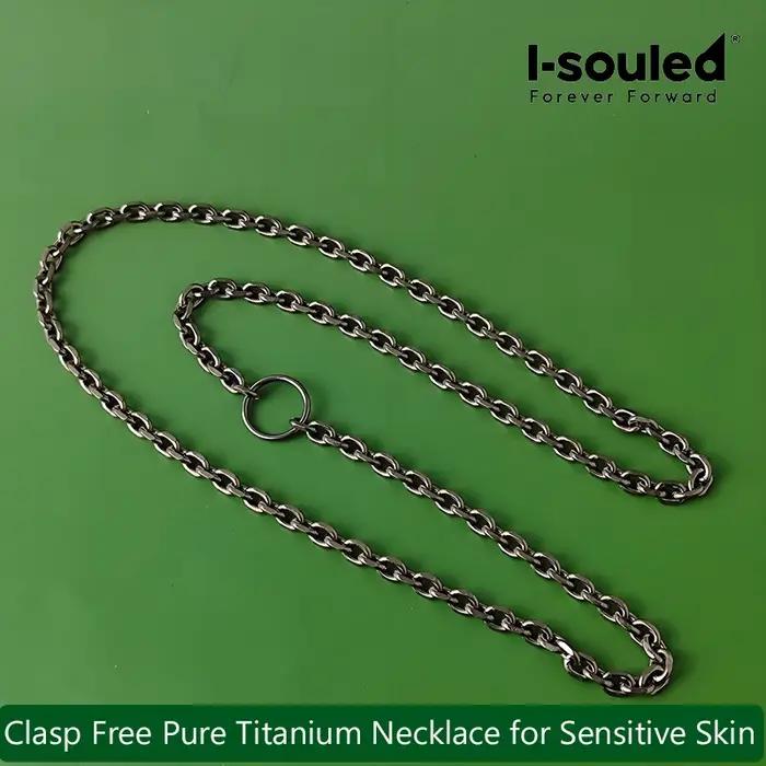 Collier en titane pur, joint torique