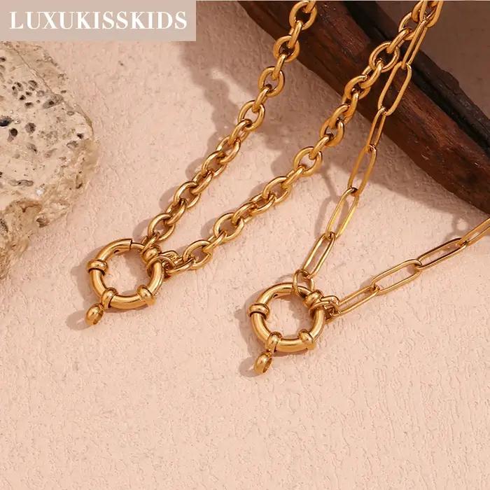 Collier fermoir marin en acier inoxydable