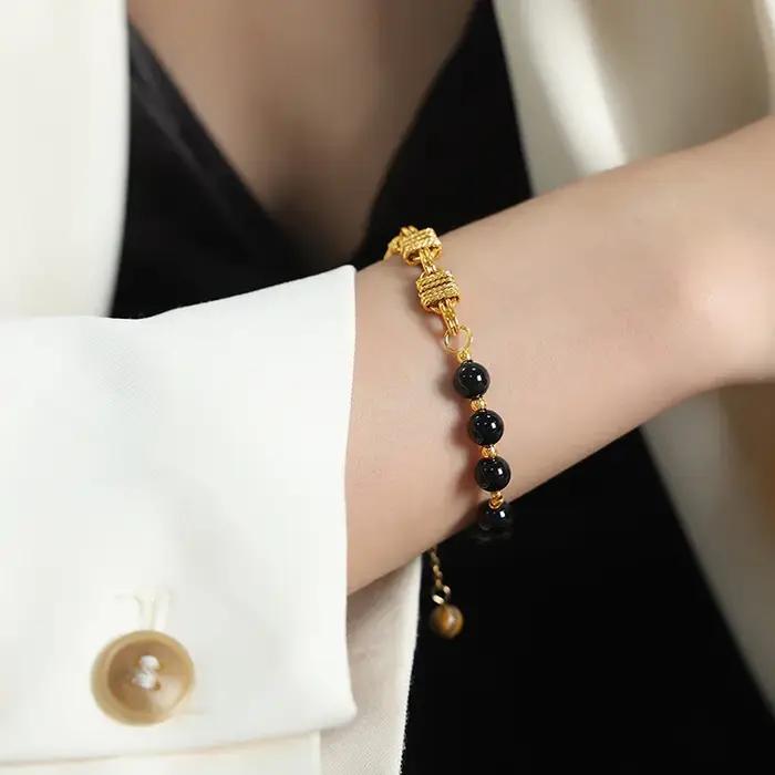 Bracelet en perles d'eau douce grises