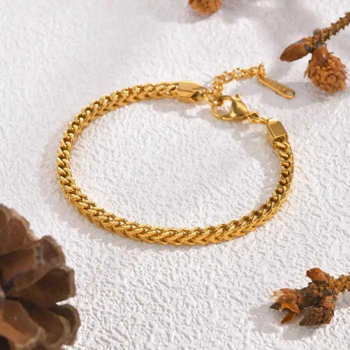 Bracelets à maillons en acier inoxydable pour adolescents