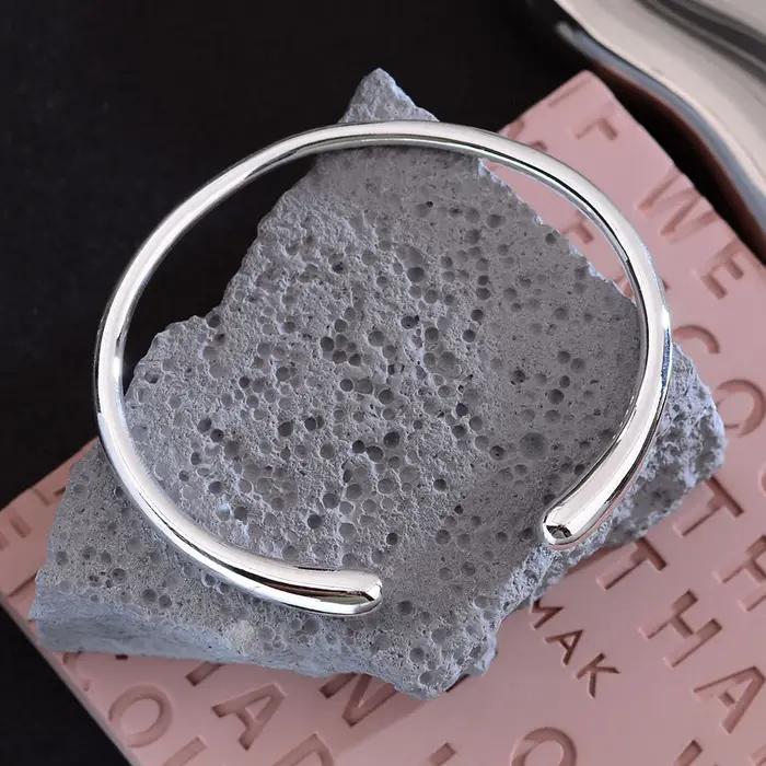 Bracelet en argent Sterling 925 vintage fait à la main pour femmes et hommes occasions spéciales cadeau anniversaire mariage engagement