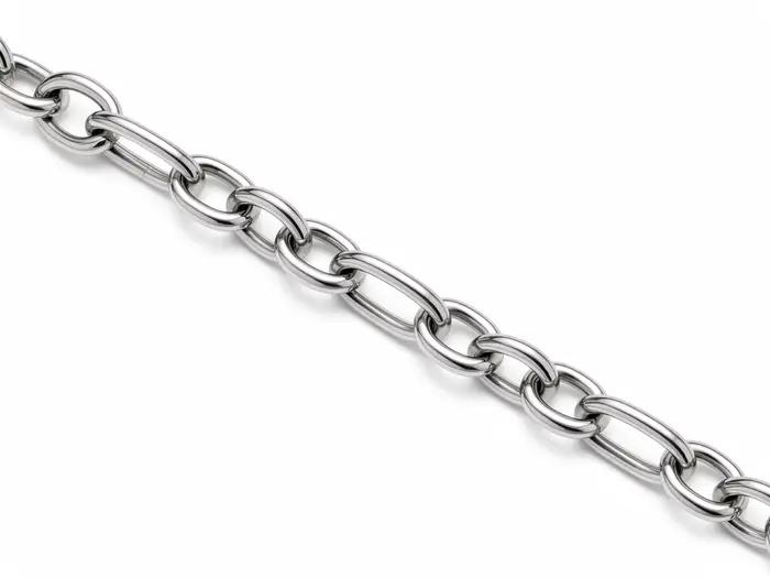 Collier pour homme 6 mm, collier minimaliste hip-hop Rolo en acier inoxydable, chaîne à maillons croisés essentielle pour le streetwear
