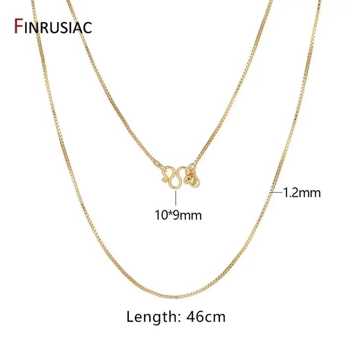 Chaînes de collier plaquées or véritable 14K pour la fabrication de bijoux