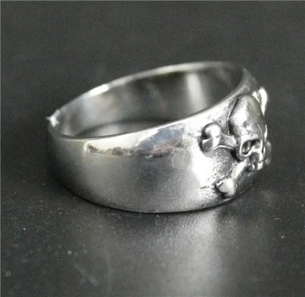 Bague en acier inoxydable 316L bande-crâne punk avec squelette motif pour hommes occasions spéciales