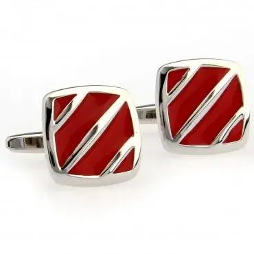 Boutons de manchette émail rouge noir bleu pour hommes, classiques et élégants, idéaux pour occasions spéciales et cadeaux personnalisés