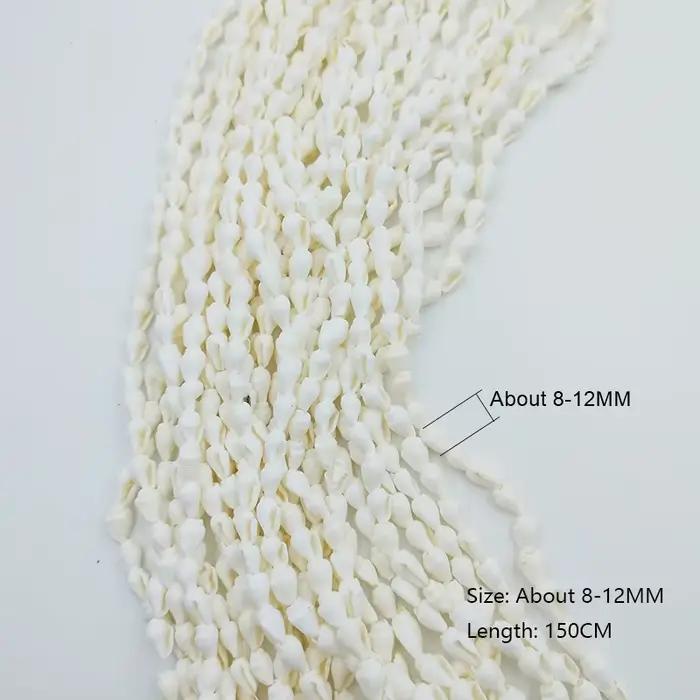 Petit collier de conque blanche naturelle, coquillage doré, collier de bijoux à bricoler soi-même, b