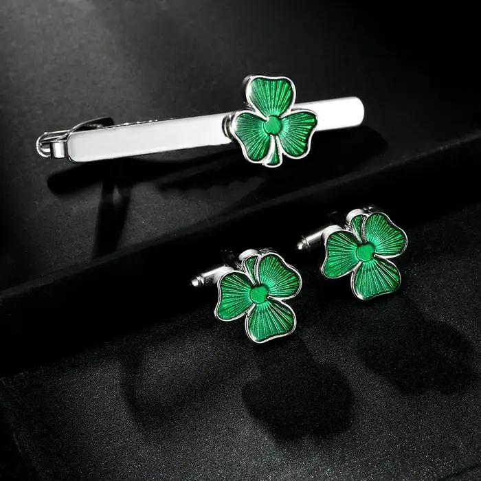 Lèvent de manchette Shamrock vert pour hommes