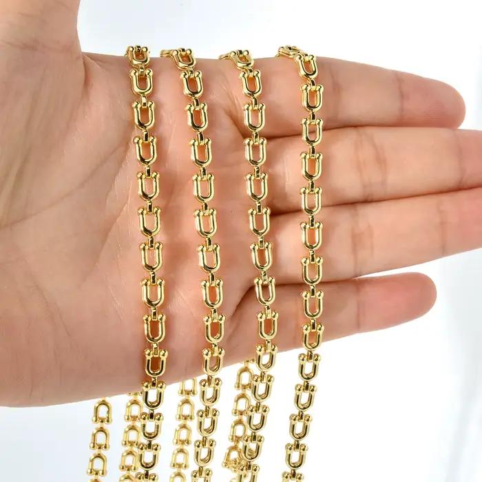 Hiphop Punk bordure cubique lien chaîne collier pour déclaration femmes homme