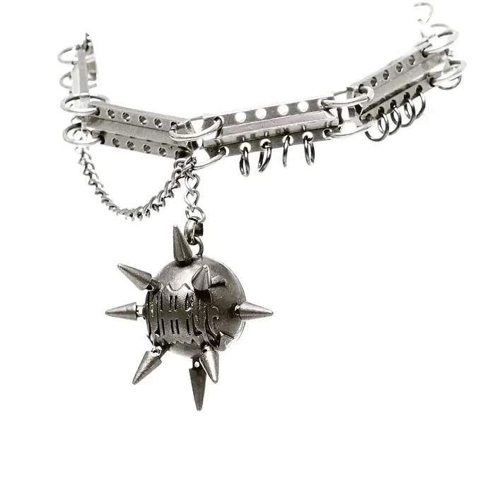 Collier punk design unique chaîne métallique asymétrique bijou de cou à la mode et uniques pour homme et femme occasions spéciales