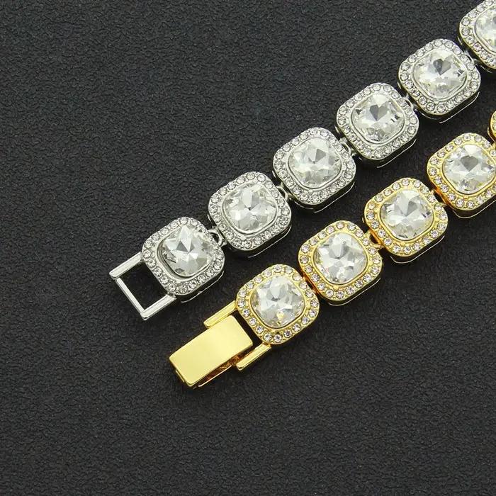 Collier Chaîne de Tennis HNSP en Zircone Cubique Style Rock Pour Hommes et Femmes Occasions Spéciales