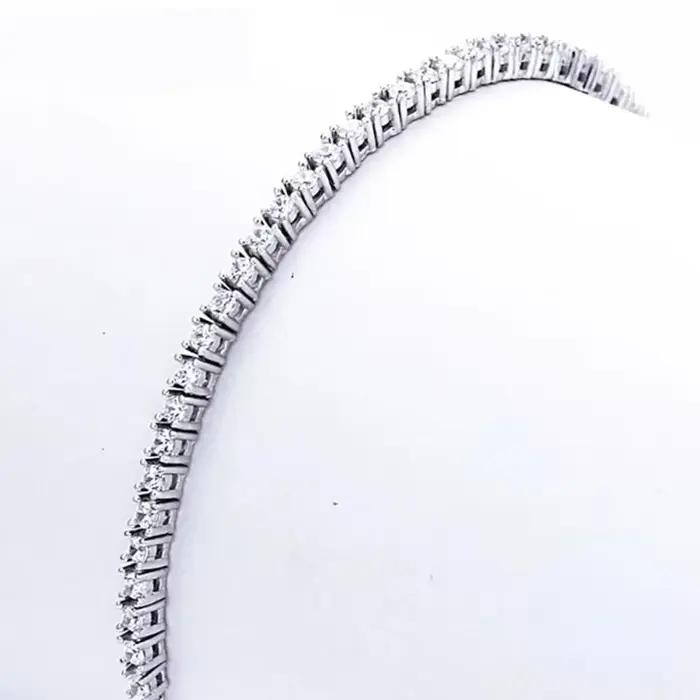 Bijoux en argent Sterling 925, Bracelet de Tennis de 16cm à 19cm, zircone de 2mm, cadeau d'anniversaire, Bracelet en argent Sterling véritable
