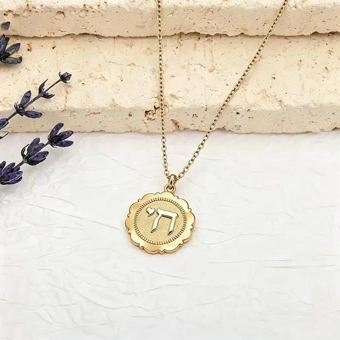 Collier Pendentif Symbole de Vie Chai Hébreu