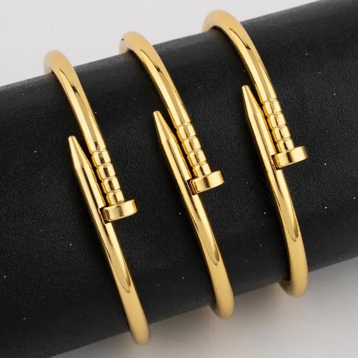 Bracelet plaqué or Style Hip Hop