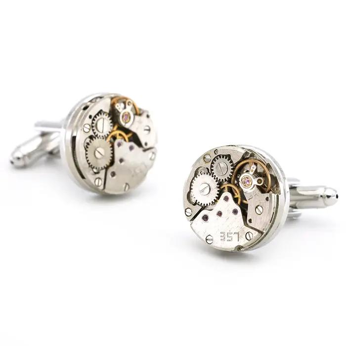 Boutons de manchette en cuivre homme style moderne avec perles simulées élégants pour occasions spéciales