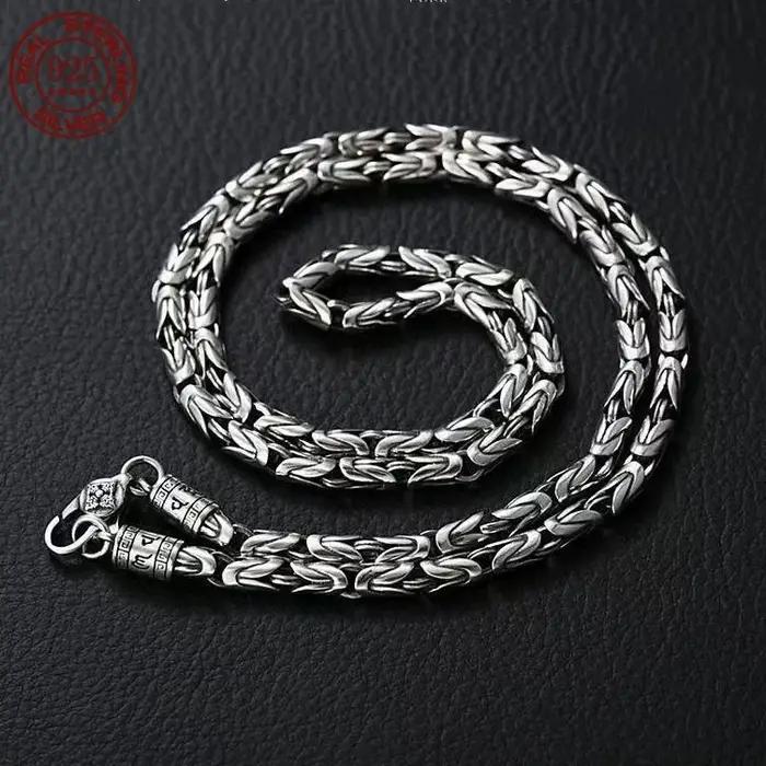Nouvelle mode 2025, collier 100% argent sterling S925 6MM