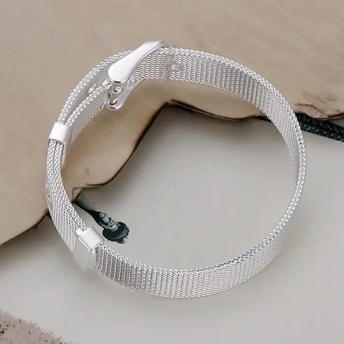 Conception de mode produit à vendre à chaud belle usine de bracelets de bijoux de couleur argent de haute qualité