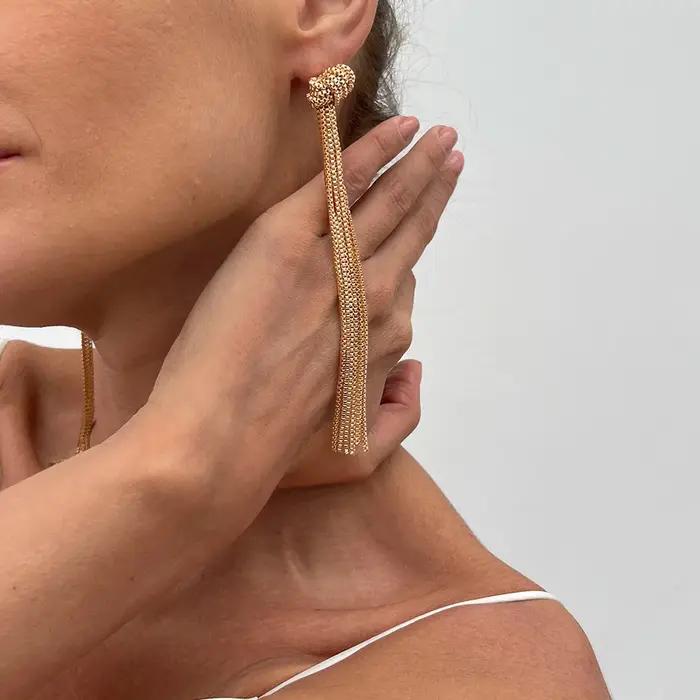 2025 bijoux de mode longue gland serpent chaîne cou colliers chaînes unies