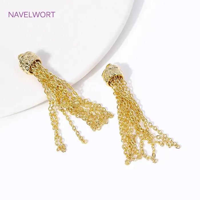 Charmes Pompons en Laiton Plaqué Or 18 Carats Pour Boucles d'Oreilles et Créations Bijoutières Occasions Spéciales Bricolage DIY