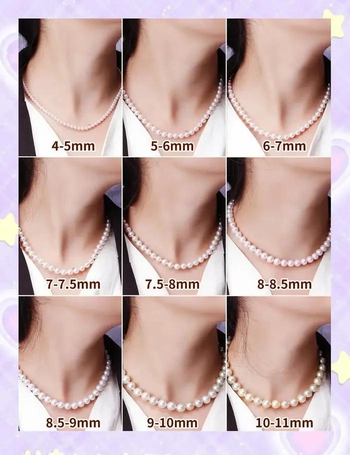 Collier de perles dorées naturelles nouées à la main