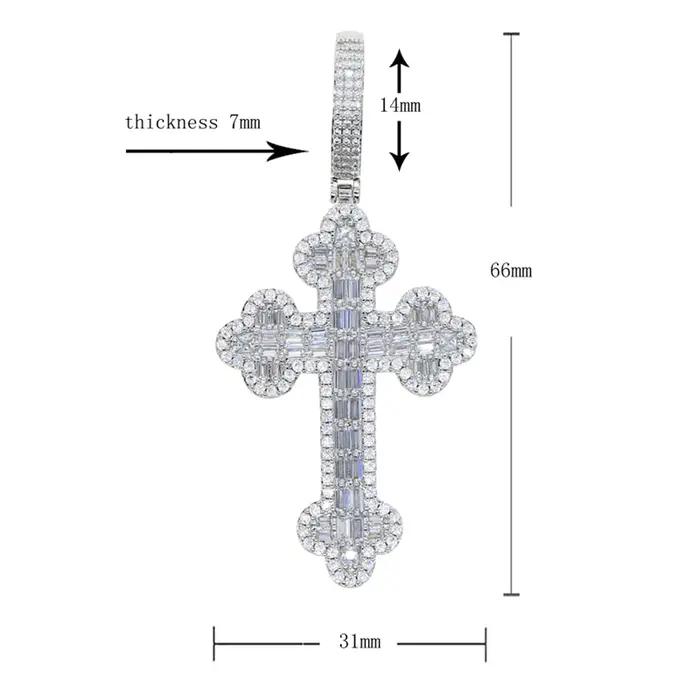 Collier croix infini glacé pour hommes et femmes