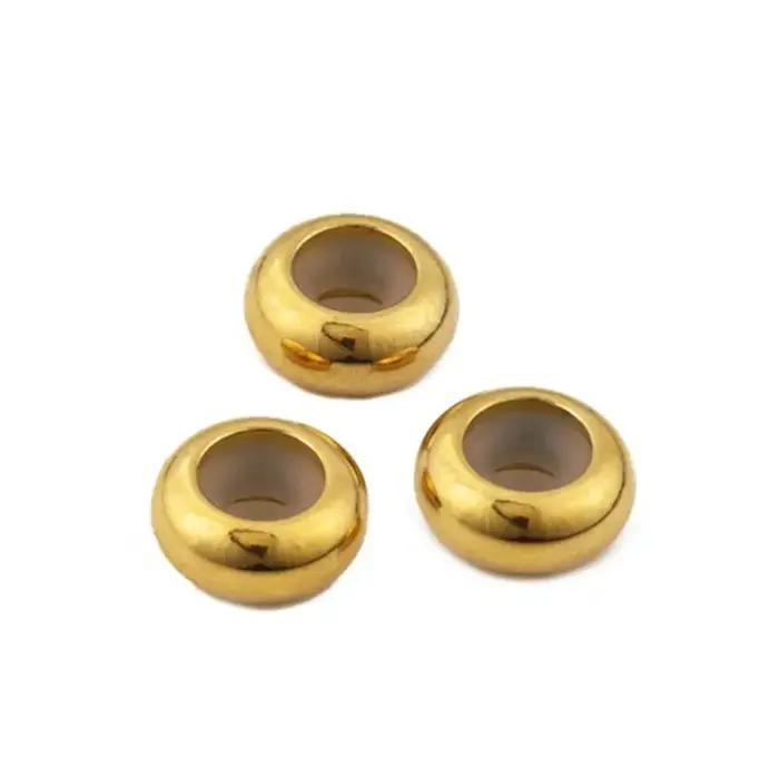 Perles d'espacement en acier inoxydable pour la création de bracelets coulissants et accessoires de bricolage 10 pièces/lot occasions spéciales fabrication de bijoux