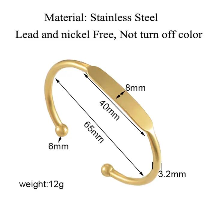 Bracelet Simple en forme de C pour femmes et hommes